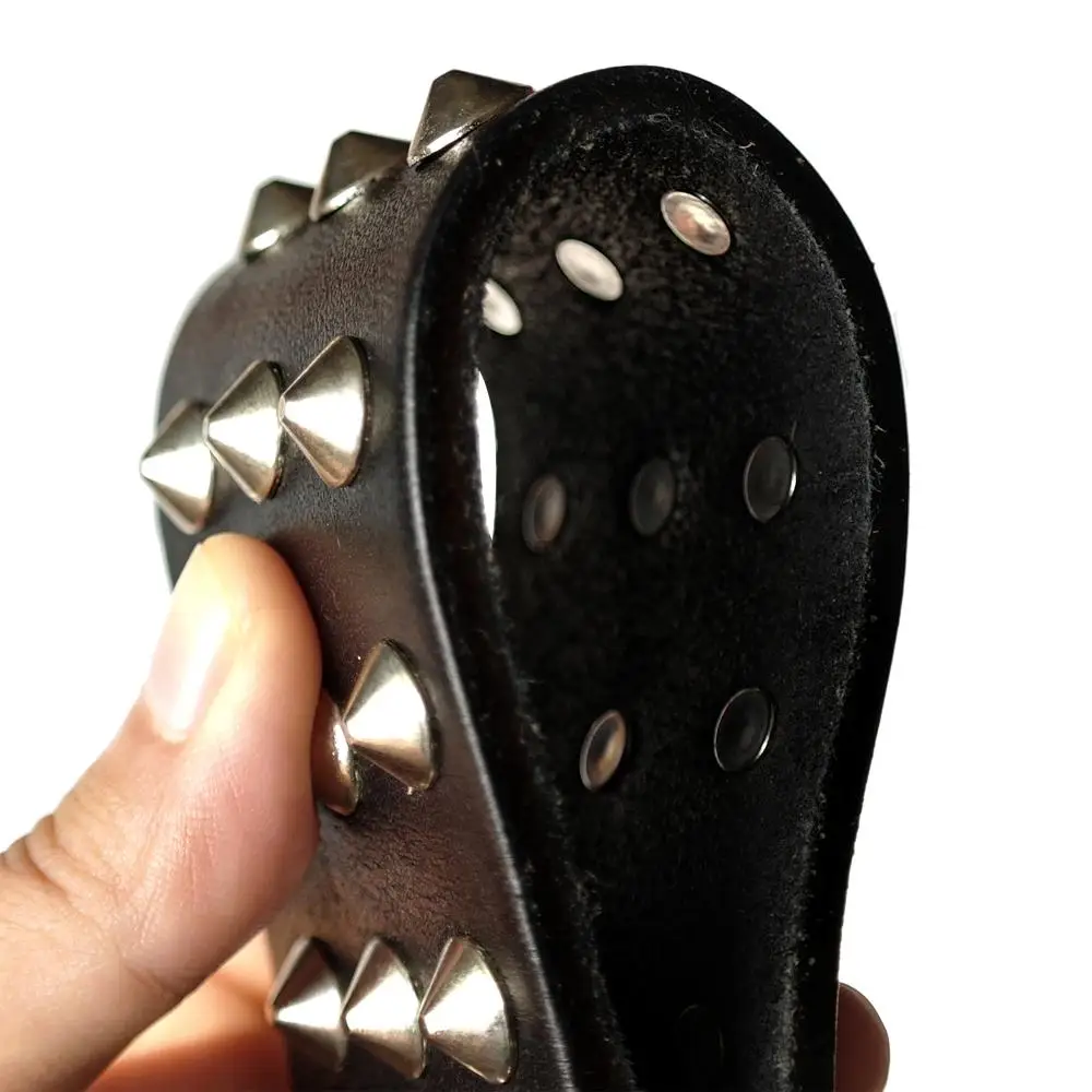 Cierre de hebilla y anilla en D del collar de cuero para perros