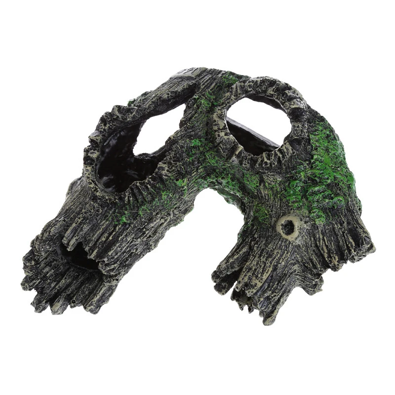 Árbol de simulación hueco de resina con agujero, cueva oculta, acuario, hábitat de reptiles, decoración de paisajismo, casa de evasión de peces, raíz de casa de cría - imagen 5