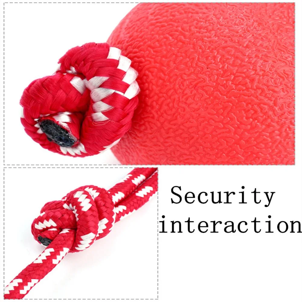 Pelota de goma sólida para perro, pelota de entrenamiento para masticar dientes, elástica, duradera, portátil, juguetes para mascotas, 4,3 cm, 5,8 cm - imagen 5