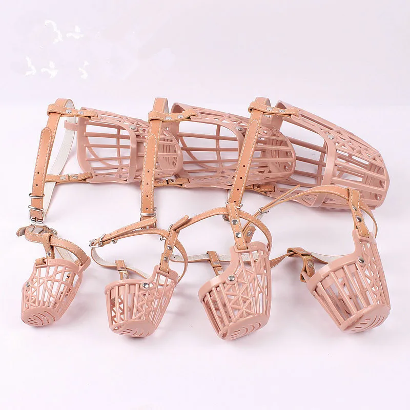 Bozal de seguridad para perros, máscara transpirable de malla antiladridos, ajustable, antimordedura