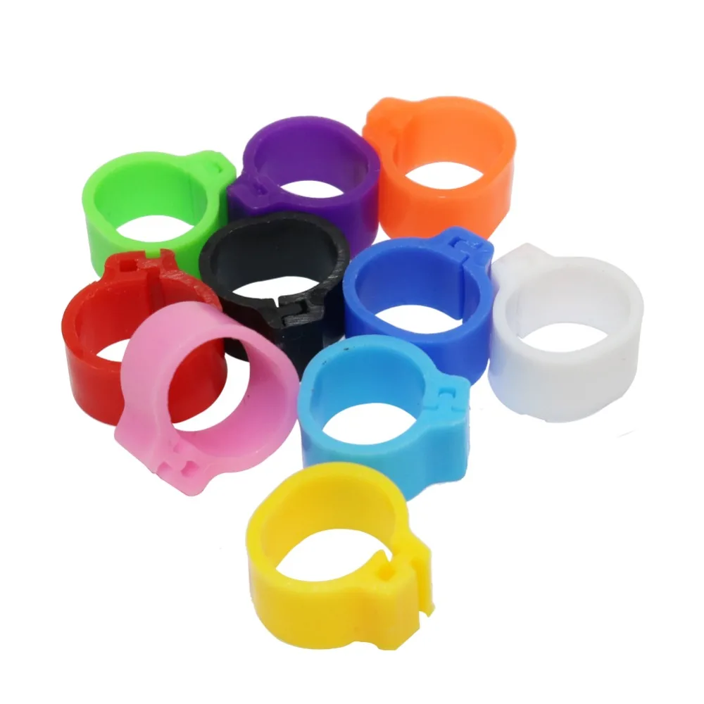 Anillos de palomas de 8mm/10mm, anillo de identificación de bayoneta, apertura de anillo de paloma, Anillo de pie de Paloma de Color, suministros de entrenamiento de Paloma, 1000 Uds. - imagen 5