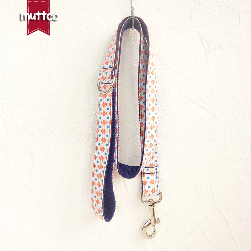MUTTCO venta al por menor collar de estilo británico collar hecho a mano bowknot LA LANTERN moda a cuadros collar de perro conjunto de correa 5 tamaños UDC056 - imagen 3