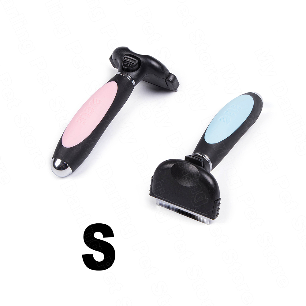 Cepillo removedor pelo perros gatos - Ángulo perfecto mostrando el accesorio recortador