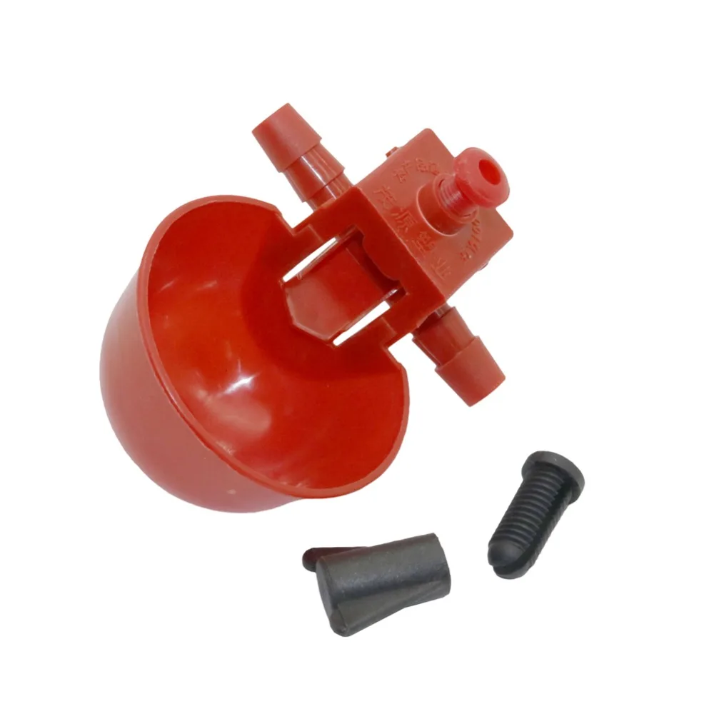 50 Sets rojo codorniz bebedero de alimentadores de pájaro Coop alimentar aves de corral pollo aves bebedor de agua potable tazas - imagen 5