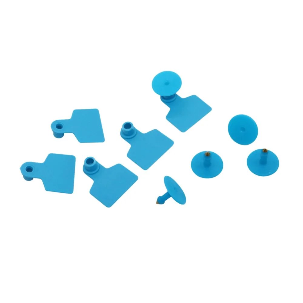 100 juegos de etiquetas para las orejas de animales, sin palabra, señalización del oído, dispositivo de alimentación de identificación de animales, etiquetas para las orejas de ganado, equipo agrícola - imagen 3