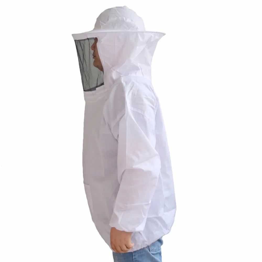 Ropa protectora para apicultor con velo negro y sombrero, suministros de alimentación de insectos y abejas blancas, herramientas de apicultura, 1 ud. - imagen 3