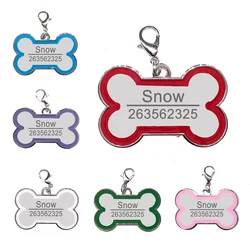 Collar de identificación para perros con placa grabada en acero