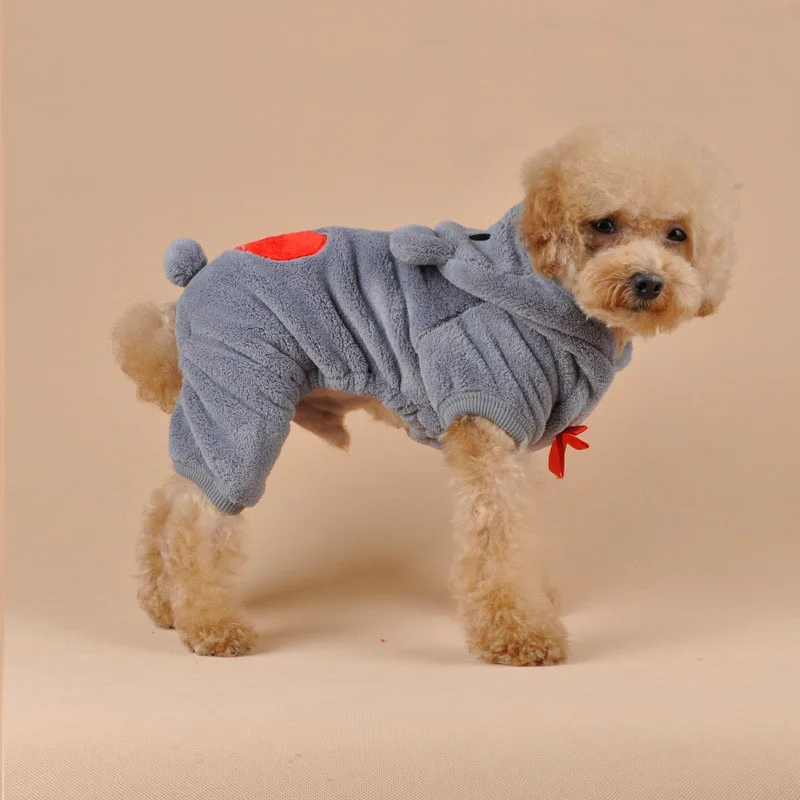 Disfraz de otoño e invierno para perros, ropa cálida para cachorros de amor, chaqueta para cachorros, abrigo, suéter suave de pelusa para cachorros, ropa de Navidad para mascotas - imagen 2