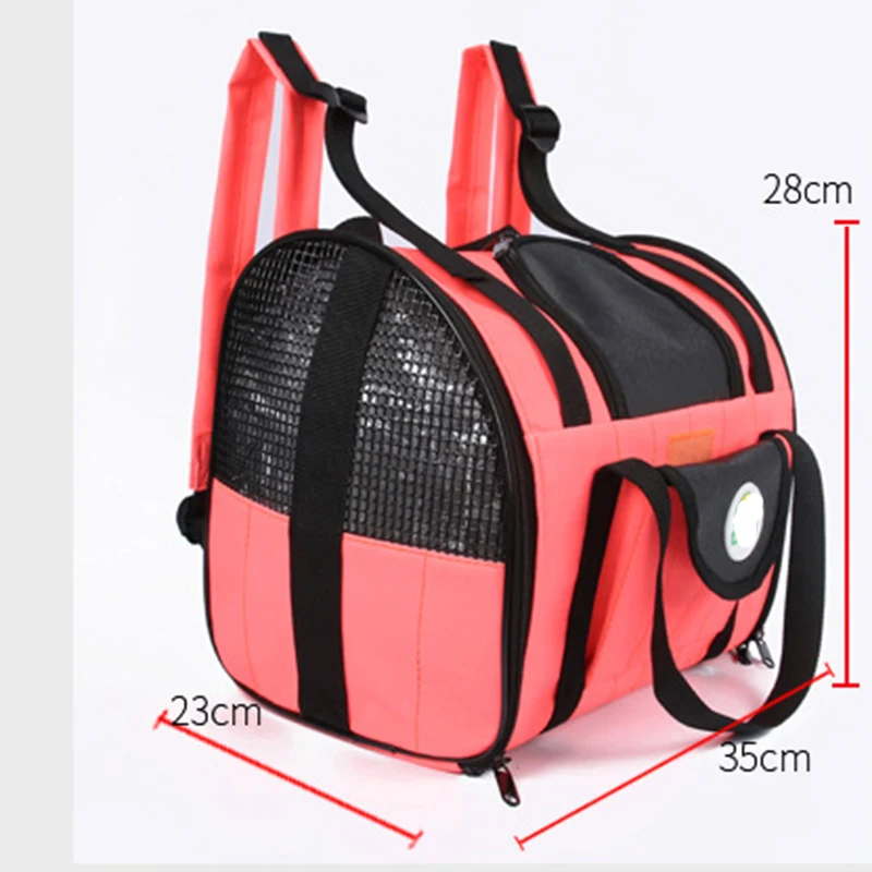 Bolsa transportadora de mascotas transpirable, mochila de malla para viajes al aire libre para mascotas, bolsa de transporte para perros, bolso acogedor para gatos, conejos, jaula pequeña para mascotas - imagen 5