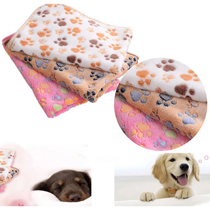 Estera de cama cálida y bonita para mascotas, toalla hecha a mano para perros y gatos, manta suave de lana para perros pequeños y grandes, suministros para cachorros y mascotas, 3 tamaños - imagen 2