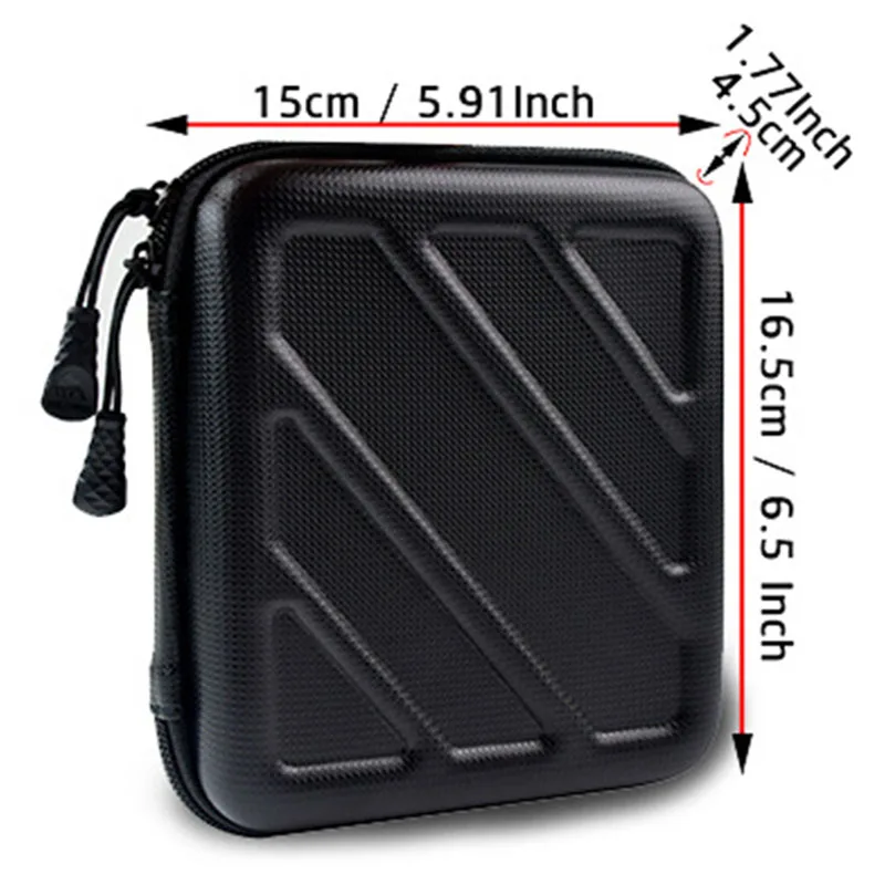 Bolsa de almacenamiento de productos digitales electrónicos, caja organizadora de viaje para el hogar, cubierta para cargador de Cable de datos, con cierre de cremallera, funda EVA - imagen 5