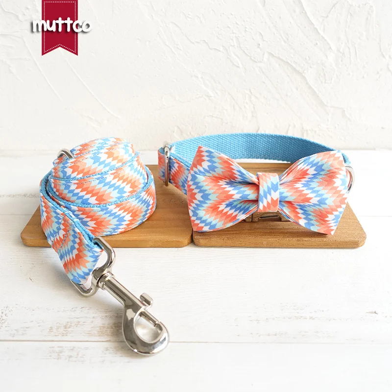 MUTTCO vende al por menor, collar personalizado de alta calidad con diseño propio, collares para perros ajustables THE WAVE, correa con pajarita, 5 tamaños UDC064 - imagen 5