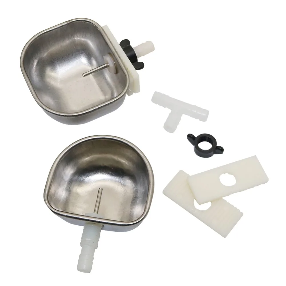 Equipo de cría de conejos, tetina de acero inoxidable antiarañazos, cuenco de agua potable, equipo de cría de conejos, bebedero de conejos, 10 Uds.