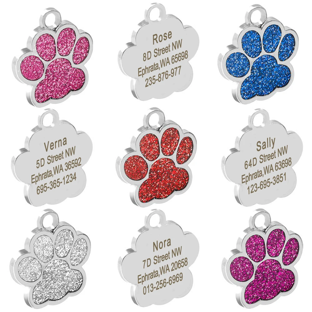 Etiquetas Personalizadas Perros Collar Grabado Nombre Identificación Mascota - imagen 2