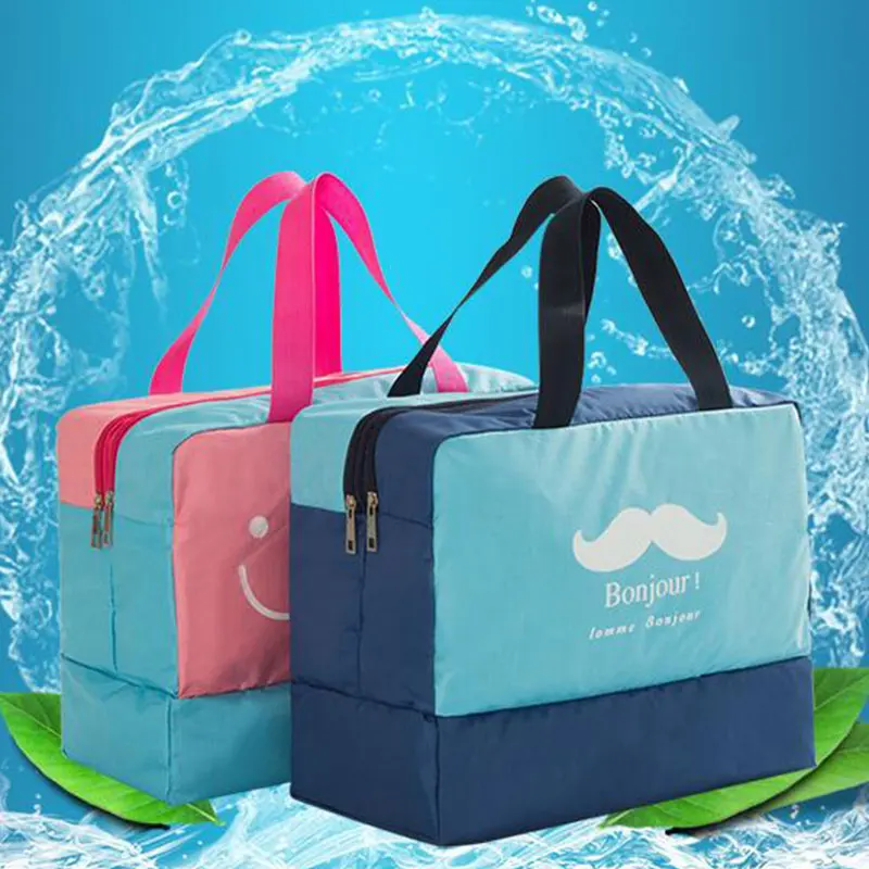 Bolsas de almacenamiento portátiles impermeables para viaje, almacenamiento en el baño, separación húmeda y seca para playa, surf, ropa, paquete de zapatos - imagen 2