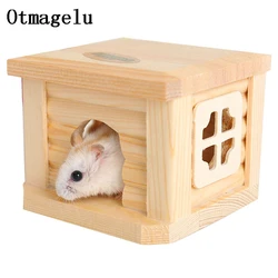 Casa de madera para hamster y cobaya - Refugio cálido para mascotas
