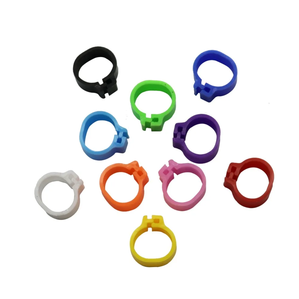 Anillos de palomas de 8mm/10mm, anillo de identificación de bayoneta, apertura de anillo de paloma, Anillo de pie de Paloma de Color, suministros de entrenamiento de Paloma, 1000 Uds. - imagen 4
