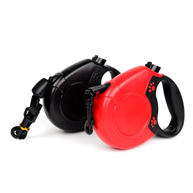 Correa retráctil de nailon para perro, 5M y 8M, bloqueo automático de una sola mano, extensible, cuerda de entrenamiento para mascotas, correa ajustable para perros medianos y grandes - imagen 3