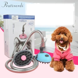 Boquilla de ducha multifuncional para perros con masaje y cepillo