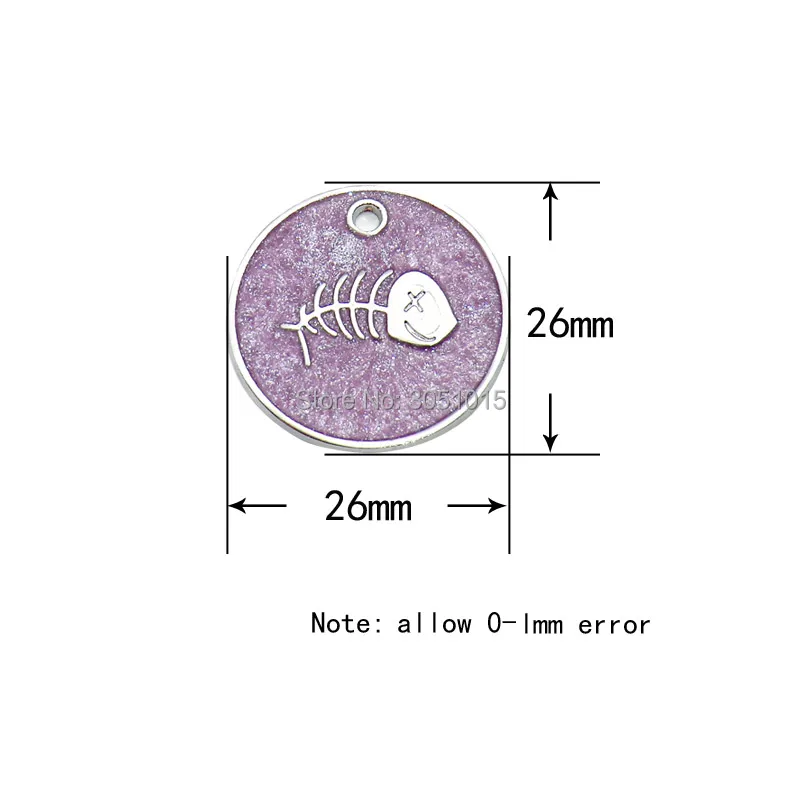 Etiqueta de identificación personalizada para perro, colgante con placa con nombre para mascotas, 20 piezas, venta al por mayor - imagen 3