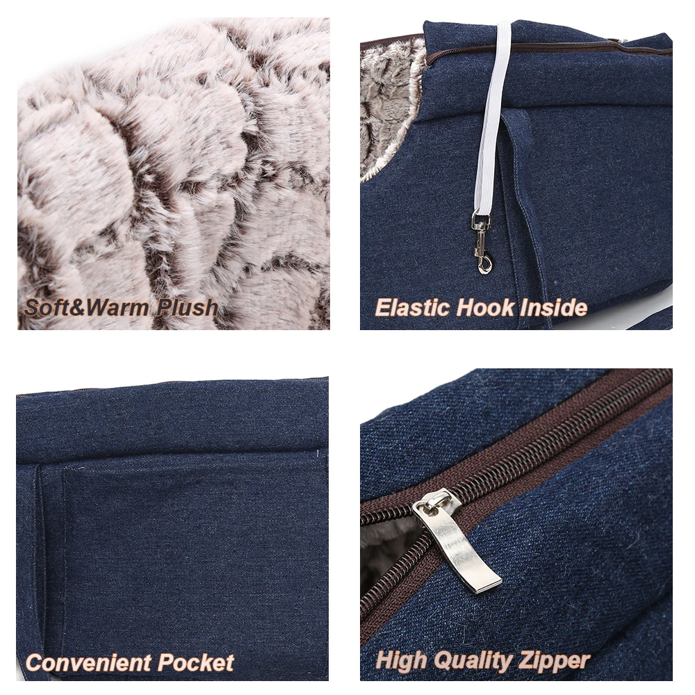 Haustiere Träger für Katzen Tragetasche für Katzen Hund Rucksack Panier Handtasche Reise Kleine Tasche Plüsch Welpen Bett Haustier Produkte Gatos - imagen 5