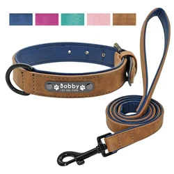 Set collar y correa de cuero para perros – 2 en 1 resistente