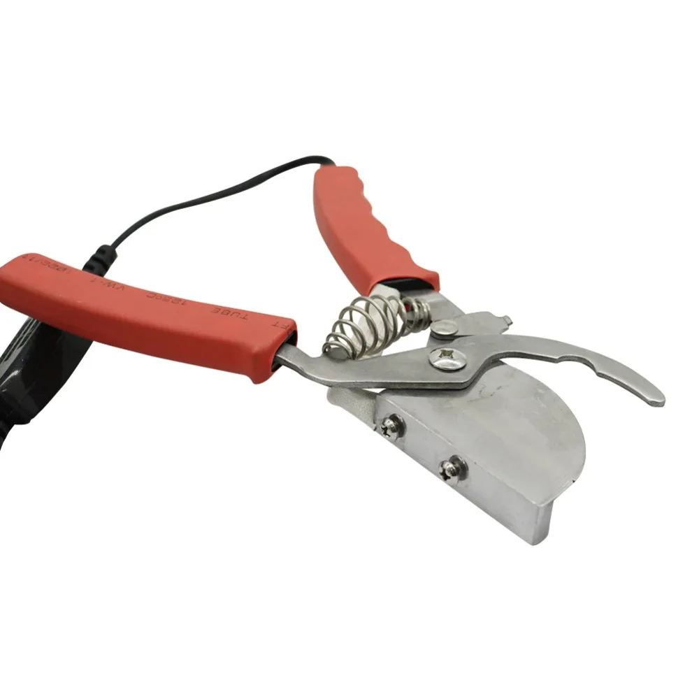 Abrazadera de cola de Electro calentamiento, cortador de cola de cerdo, oveja y cabra, alicates de corte, equipo de granja, 1 pieza - imagen 5