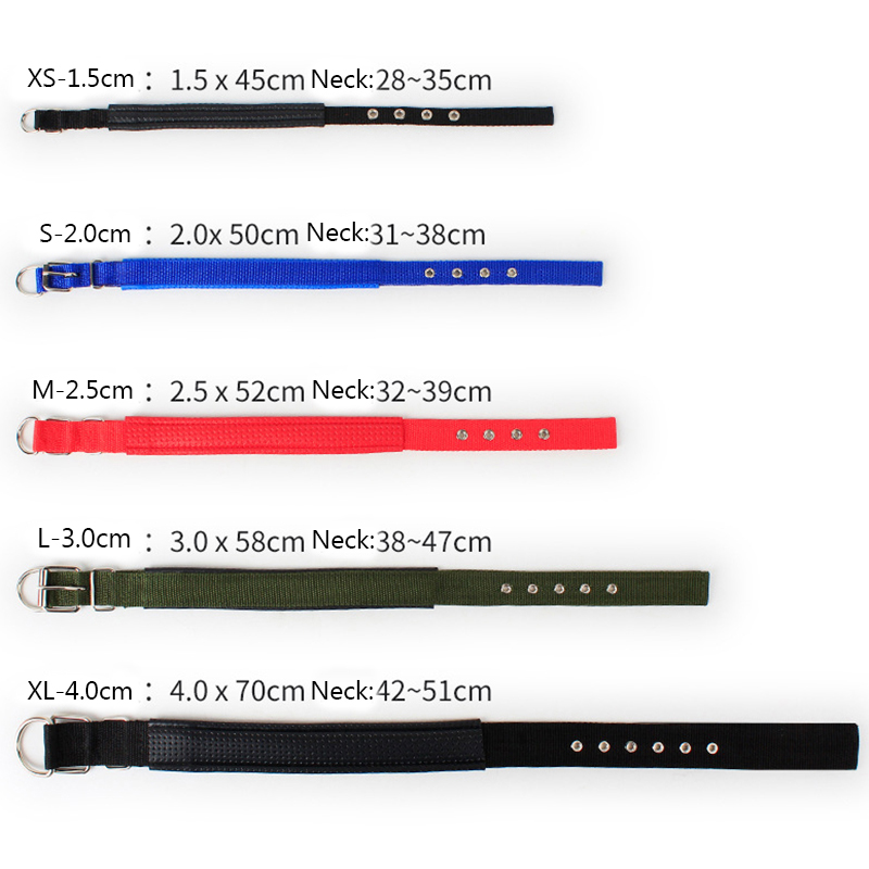 Collar Nailon Ajustable para Perros - uso en Pitbull