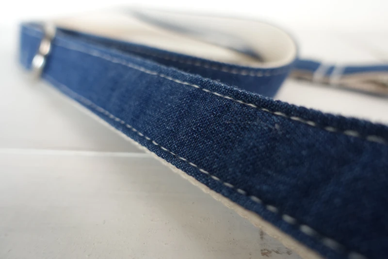 MUTTCO vende al por menor correa de perro de alta calidad de diseño propio de estilo único THE WHITE JEAN collares y correas de perro lisos 5 tamaños UDL017 - imagen 4