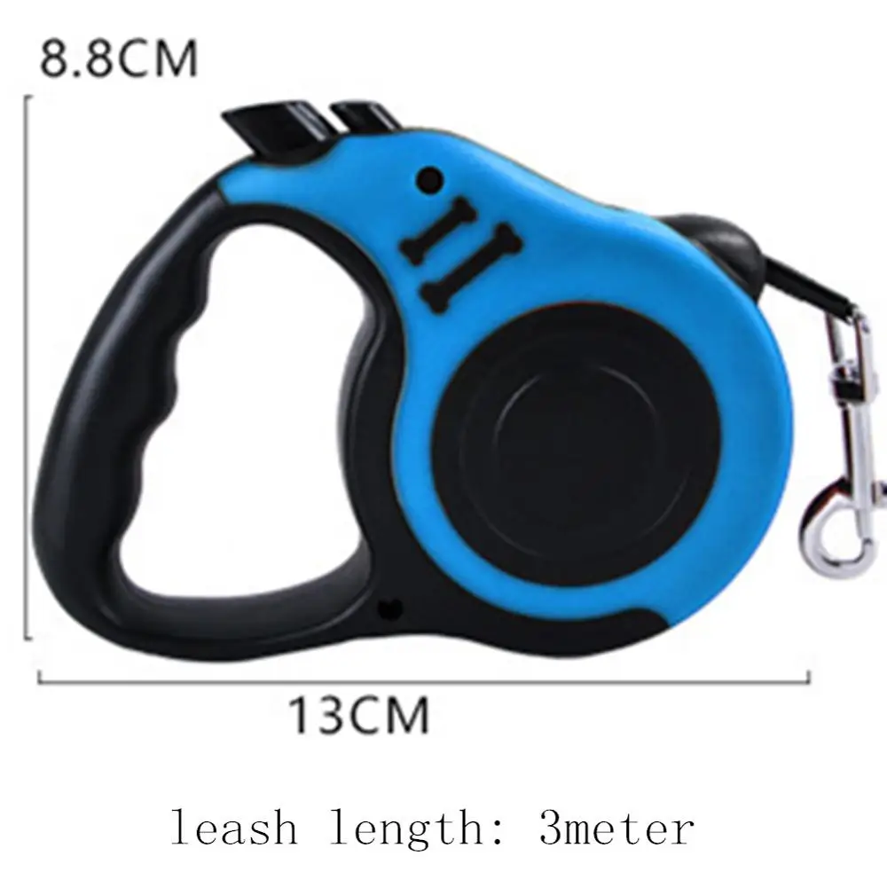 Correa retráctil automática para perros pequeños y medianos, correa extensible de nailon duradera para perros, producto para mascotas, 3M/5M - imagen 4