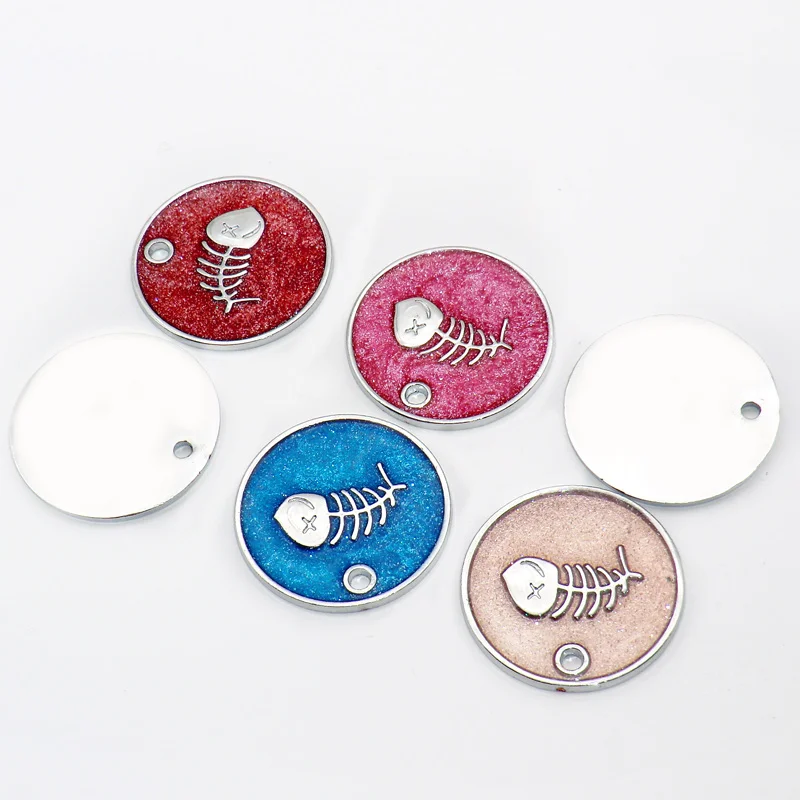 Etiqueta de identificación personalizada para perro, colgante con placa con nombre para mascotas, 20 piezas, venta al por mayor - imagen 5