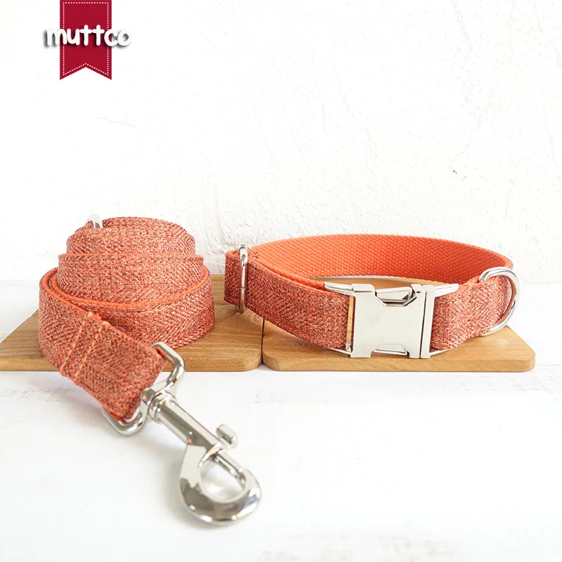 MUTTCO collar ajustable para cachorros THE ORANGE SUIT kirsite cuello para mascotas collar de identificación personalizado para perros pequeños, medianos y grandes UDC069 - imagen 3