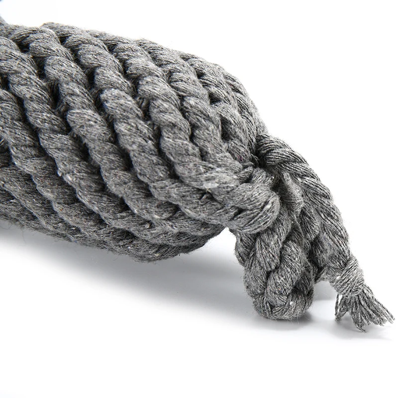 Juguetes interactivos con forma de elefante para perro, cuerda trenzada de algodón hecha a mano para limpieza de dientes, mordedura Molar, TY0044 - imagen 4