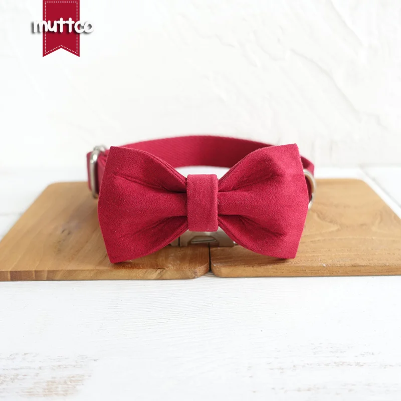 MUTTCO vende al por menor el diseño especial del collar de perro de rayas de lona THE CHERRY 5 tamaños UDC020 - imagen 4