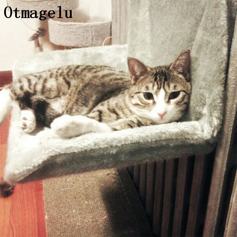 Hamaca colgante de pared para gatos, cama lavable para gatos, cálida y acogedora para invierno, colchoneta colgante para dormir para gatos grandes, sofá para casa, cojín para gatos