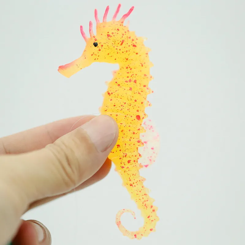 Simulación de peces de mar, decoración de pecera fluorescente de silicona, suspensión Artificial, adornos de peces de acuario noctilucentes - imagen 2