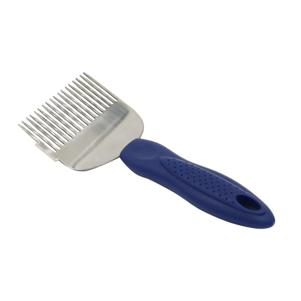 Tenedores para destapar abejas, herramientas de acero inoxidable con mango azul, 18 agujas rectas, rastrillo para miel, 1 unidad - imagen 5