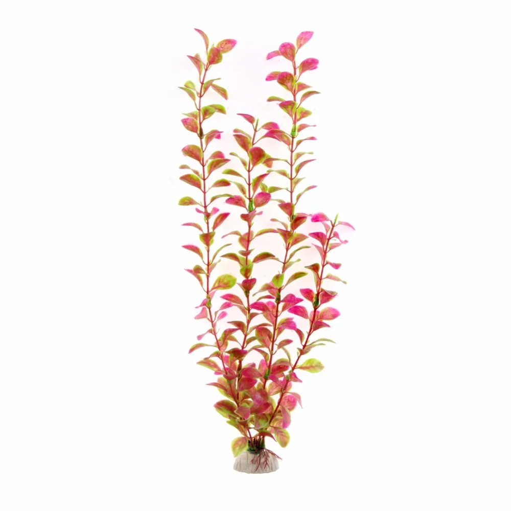 40cm acuario plantas artificiales de plástico decoración acuario paisaje Artificial pecera decoraciones acuario accesorios 1Pc - imagen 4