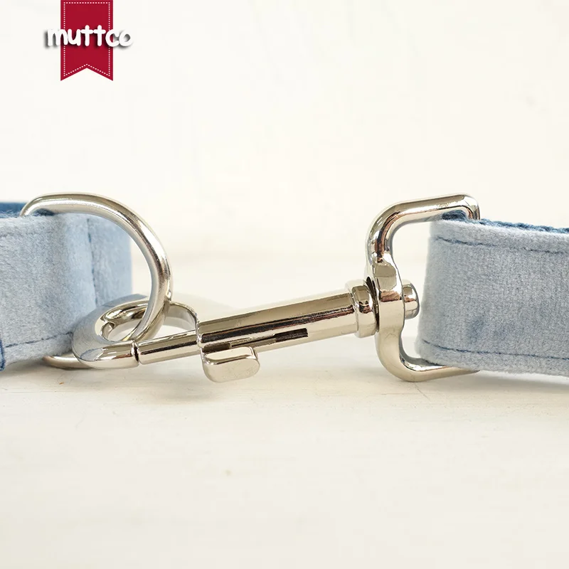 MUTTCO nombre de mascota grabado al por menor estilo étnico collar de perro hecho a mano correa THE POWDERBLUE collar de perro personalizado 5 tamaños UDC081 - imagen 4