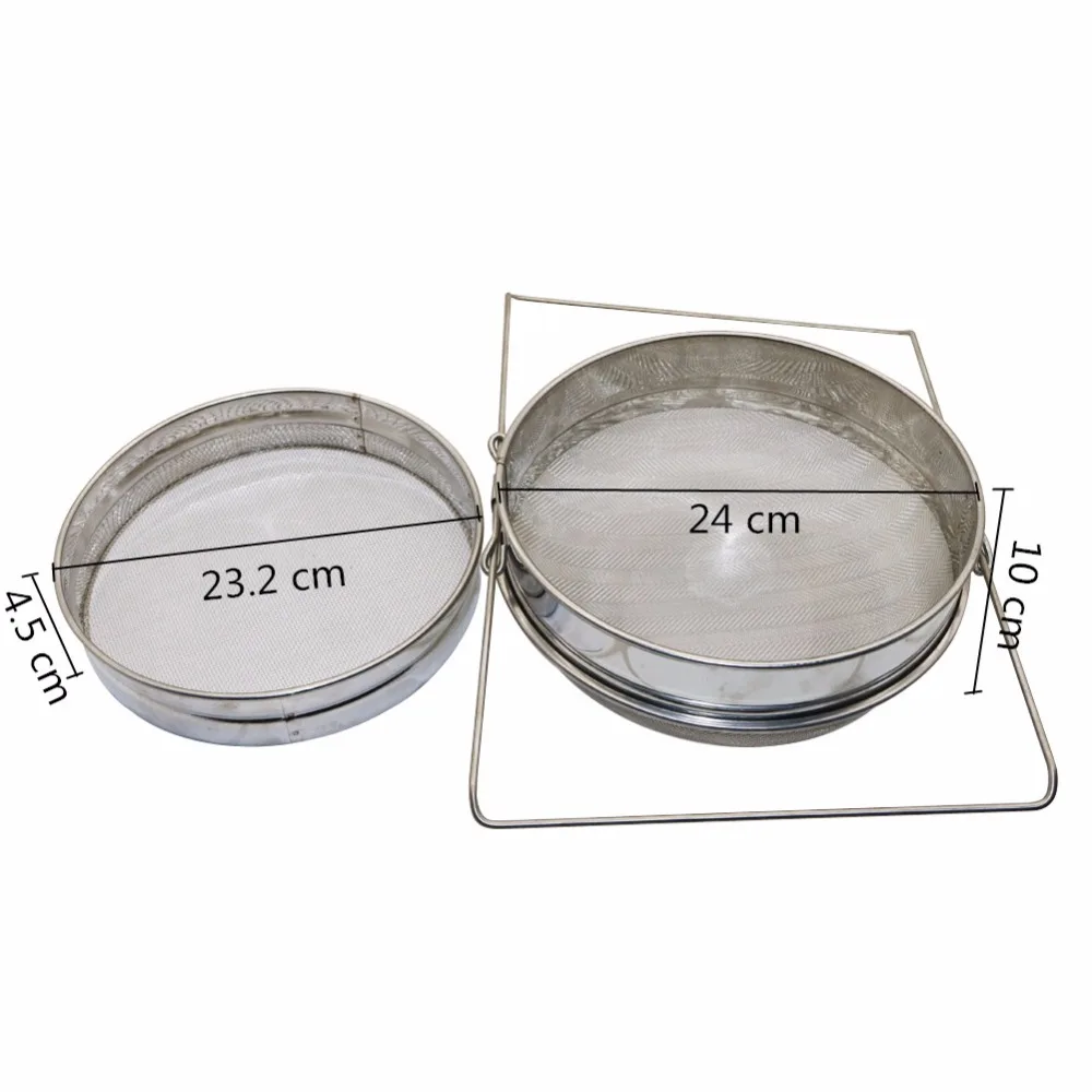 Filtro colador de miel de acero inoxidable de malla 80/100, tamiz ultrafino de doble pantalla, Red de filtro de miel, herramienta de equipo de Apicultura - imagen 2