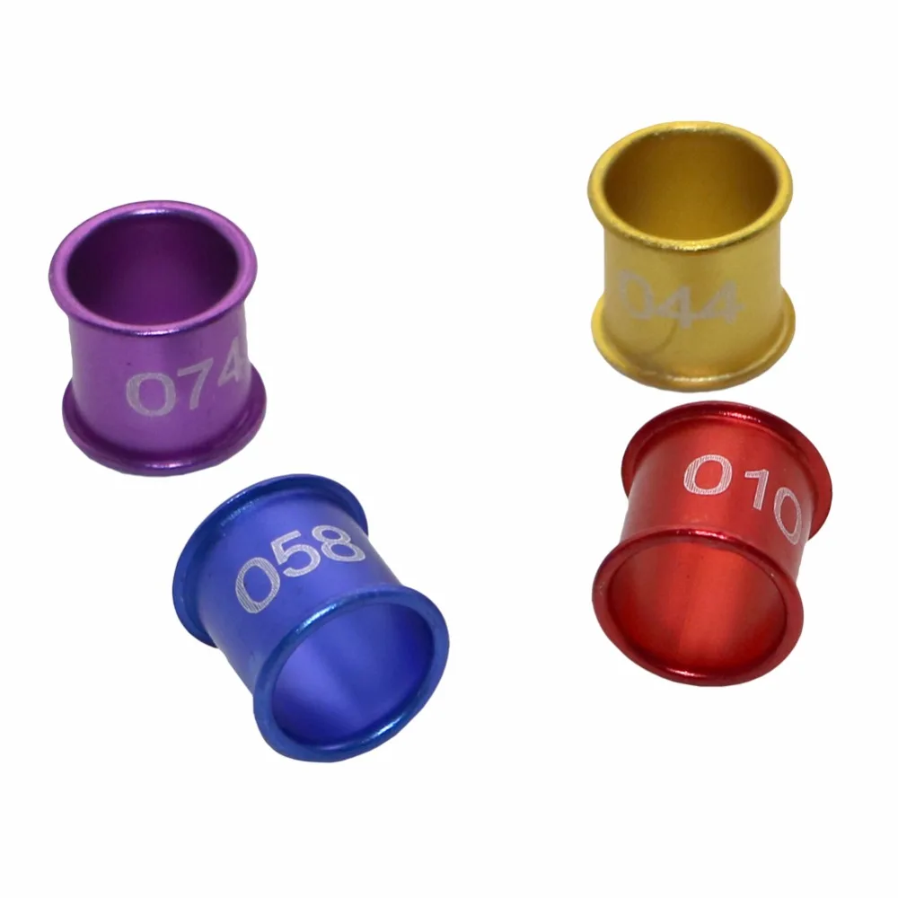 Anillo Digital de aluminio para pies, accesorio de 8mm de diámetro, personalizado, 4 colores, piezas, 100 NO.001-100