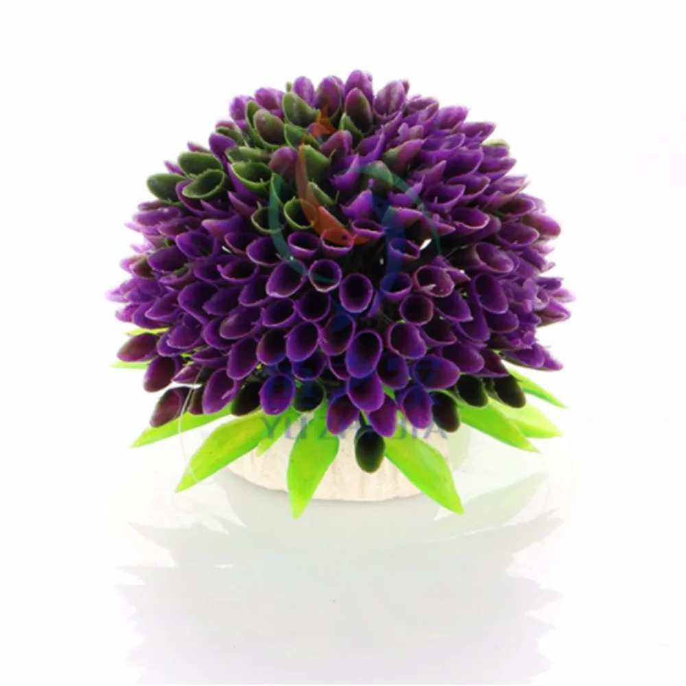 1 Uds. De hierba de plástico de alta calidad, adorno de plantas de acuario, decoración, 6 colores, hierba de agua para pecera, decoración de adorno de acuario - imagen 2