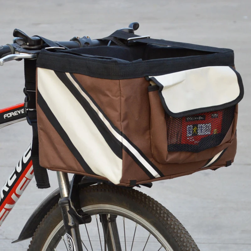 Cestas transportadoras para mascotas de bicicleta, bolsa frontal para bicicleta, marco de ciclismo de aleación de aluminio, bolsas delanteras para cachorros, gatos y perros, portabebés para mascotas - imagen 3