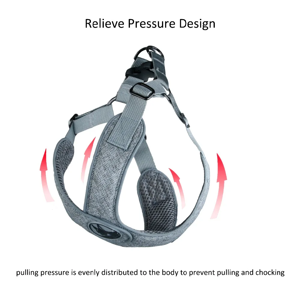 Arnés reflectante para perros pequeños, medianos y grandes, chaleco de malla suave para mascotas, 3M - imagen 2