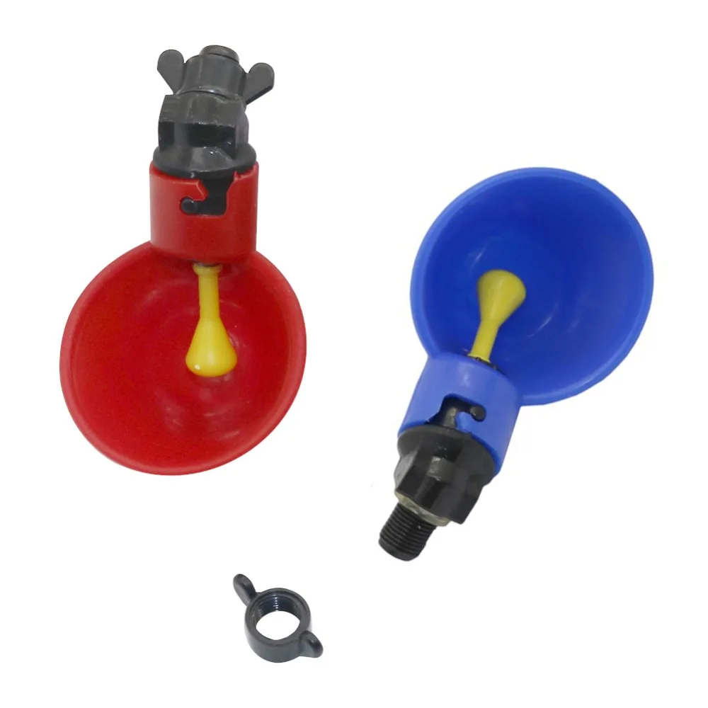 Taza para beber pollo, bebedero automático, alimentador de pollo, vasos de plástico para agua potable para aves de corral, fácil instalación con tornillos, 1 Uds. - imagen 4