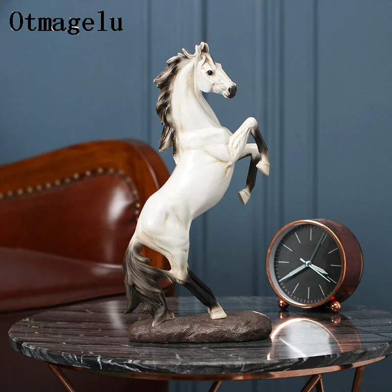 Creative Horse Wedding Decoration Figurines Miniatures Artificial Resin Animal Ornament Vintage Home Decor Valentines Day Gifts