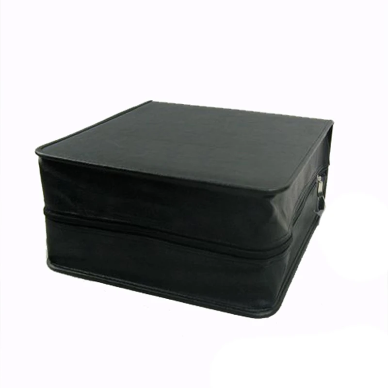 Caja de CD de negocios de cuero portátil de alta capacidad, bolsa gruesa para DVD, Estuche de transporte, organizador de viaje para el hogar y el coche, bolsa de almacenamiento - imagen 4