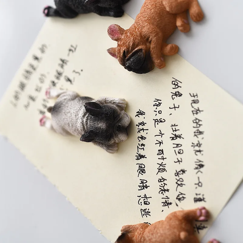 Imanes de nevera de Bulldog Francés para decoración del hogar, pegatinas con patrón de sueño de perro de dibujos animados para refrigerador de niños, 1 unidad - imagen 5