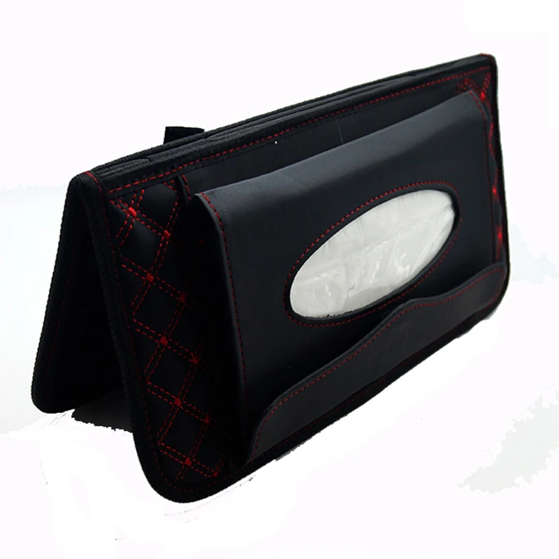 Parasol de viaje para coche, caja de CD de pañuelos multifuncional con soporte de funda ordenado de 14 discos para estuche de DVD, bolsa de almacenamiento, organizador de viaje - imagen 2