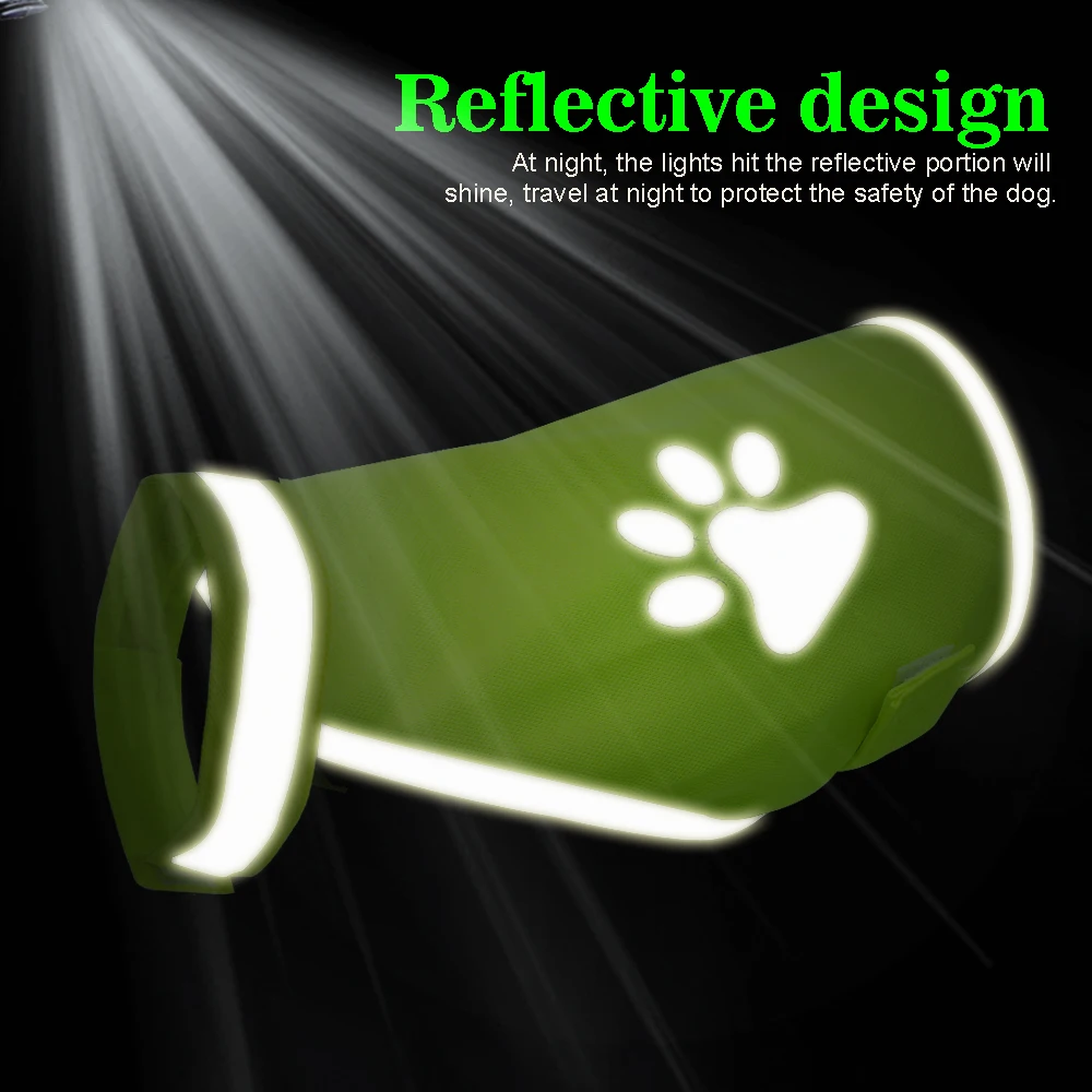 Chaleco reflectante perros - Detalle del diseño reflectante y sistema de seguridad